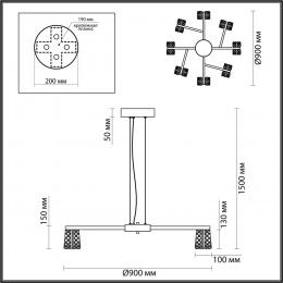 Odeon light 5029/53L L-VISION ODL24 455 хром/металл/акрил Люстра LED 53W 4000K 3744лм MIRAGE  - 2 купить